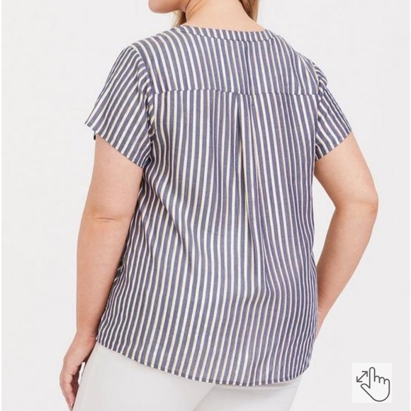 Torrid Gold Lurex Stripe Blouse - Picture 5 of 9